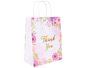 Torebka na prezent Thank You Kwiaty Lila
