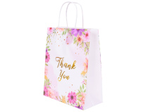 Torebka na prezent Thank You Kwiaty Lila