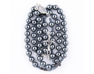 Różaniec Na Szyję z Kamieni Hematyt