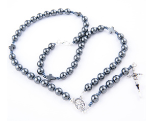 Różaniec Na Szyję z Kamieni Hematyt