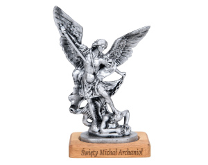 Figurka Święty Michał Archanioł w kolorze srebrnym