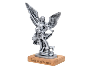 Figurka Święty Michał Archanioł w kolorze srebrnym