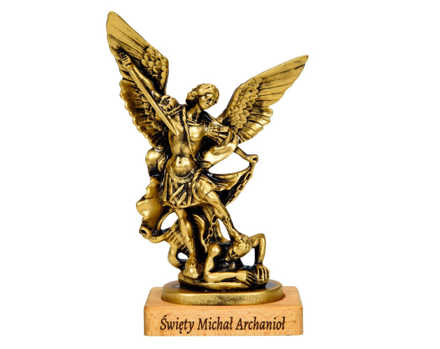 Figurka Święty Michał Archanioł w kolorze złotym