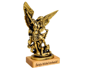 Figurka Święty Michał Archanioł w kolorze złotym