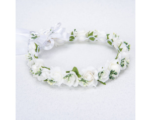 Wianek komunijny biały