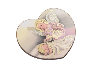 Magnes Anioł Stróż Różowy Serce