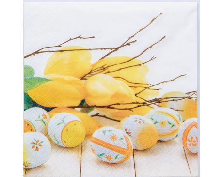 Serwetka Dekoracyjna Wielkanocne Żonkile