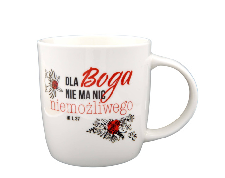 Kubek Z Cytatem Dla Boga Nie Ma Nic Niemożliwego