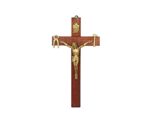 Krzyż Saletyński 21 cm brązowy