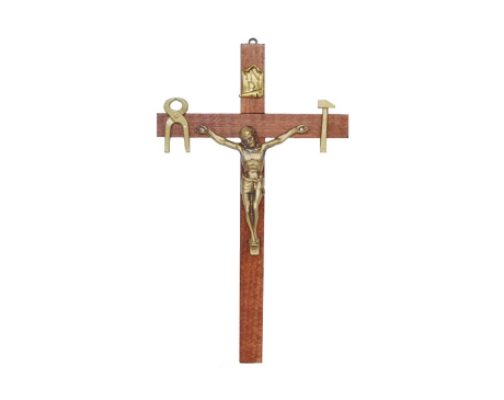 Krzyż Saletyński 28 cm brązowy