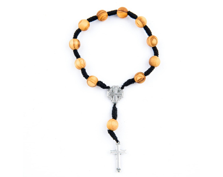 Różaniec drewniany 10 Oliwna Jeruzalem