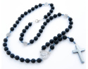 Różaniec Na Szyję Z Kamieni Onyx Matowy Benedykt