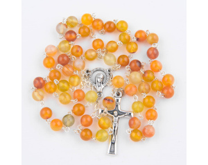 Różaniec Agat Karneolowy 6 mm