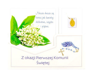 Pamiątka Pierwszej Komunii Świętej Niebieska