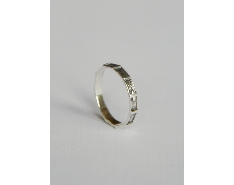 Różaniec obrączka srebrna 925 na palec - 1,3g