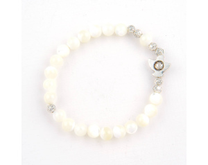 Bransoletka Biała z symbolem Ducha Św.