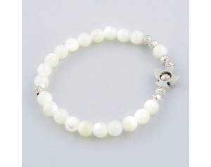 Bransoletka Biała z symbolem Ducha Św.