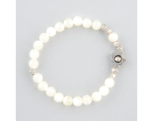 Bransoletka Biała z symbolem Ducha Św.