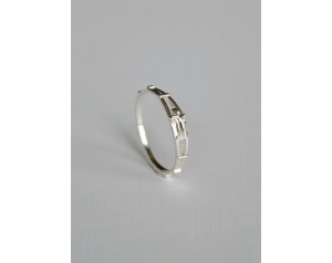 Różaniec srebrny na palec - wzór 15 obrączki