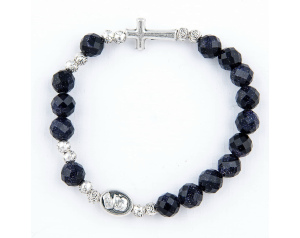 Bransoletka Różańcowa z Krzyżem Noc Kairu