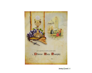 Obrazek do Pierwszej Komunii Świętej Matka Boska Fatimska WZÓR nr 50