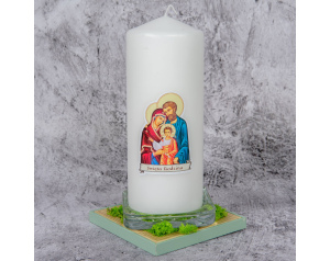 Świeca Biała Liturgiczna Święta Rodzina