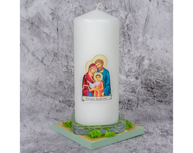 Świeca Biała Liturgiczna Święta Rodzina