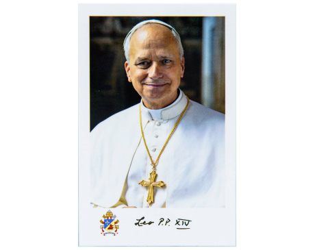 Obrazek religijny do książeczki Papież Leon XIV