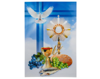 Plakat Religijny Na Procesję Emblemat Na Boże Ciało Hostia z Monstrancją Plakat