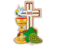 Emblemat na Boże Ciało Krzyż z Winogronem (Komplet 5 szt.) - Symbol Eucharystyczny, Dekoracja
