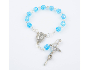 Różaniec Kryształkowy 10 Niebieski