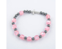 Różaniec Bransoletka Kocie Oko Różowe