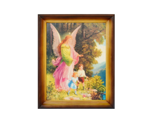 Obraz Anioł Stróż z dziećmi nad przepaścią