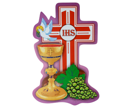 Emblemat Na Boże Ciało Kielich, Winogrona (Zestaw 5 szt.) - Ozdoba Procesyjna, Dekoracja Ołtarzowa