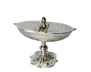 Łódka odlewana srebrna