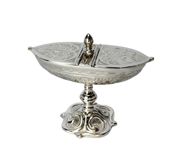 Łódka odlewana srebrna