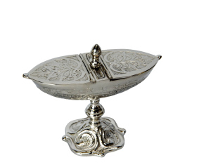 Łódka odlewana srebrna