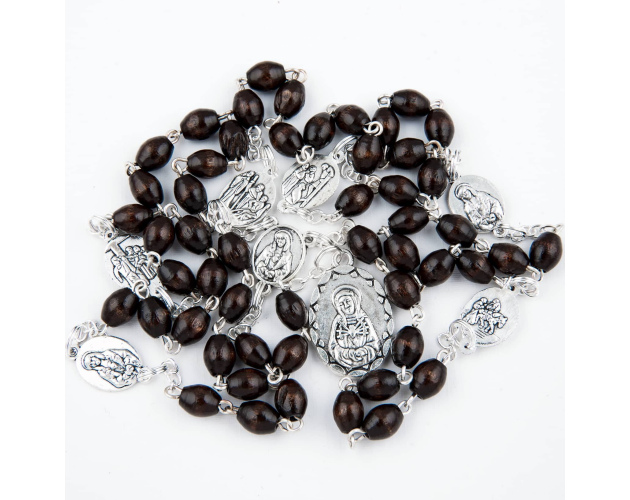 Różaniec do Matki Boskiej Bolesnej Brązowy