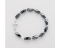 Różaniec 10 bransoletka hematyt fasetowany