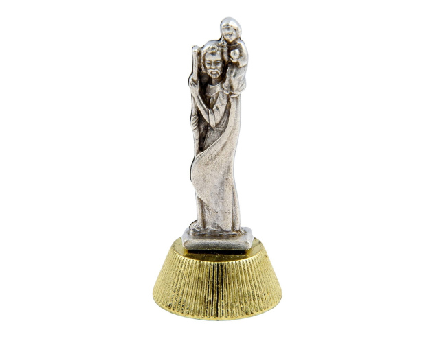 Figurka Metalowa święty Krzysztof do samochodu