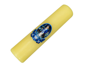 Świeca gromnica żółta 20 cm szeroka