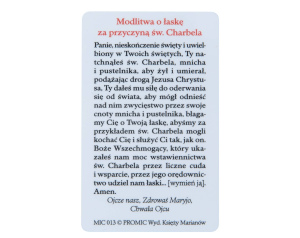 Karta z Modlitwą - Św. Charbel