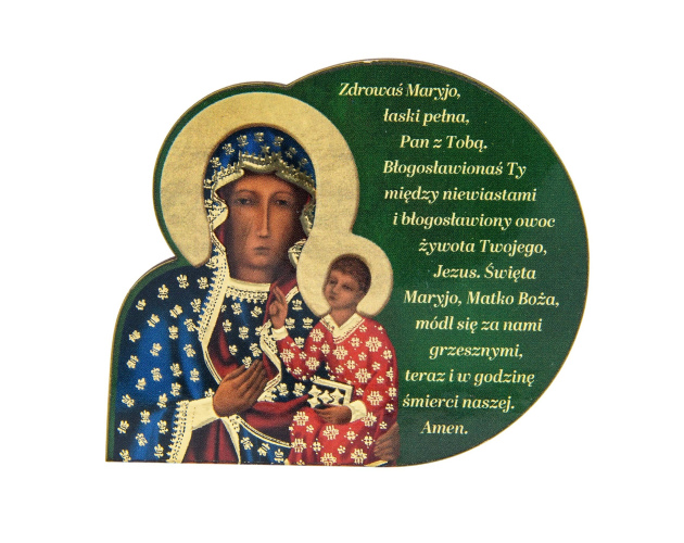 Magnes Matka Boska z Modlitwą Zdrowaś Maryją
