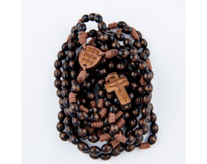 Różaniec Drewniany 20 Tajemnic Brązowy