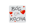 Podkładka Pod Kubek Korkowa "Bóg Cię Kocha"