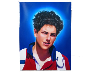 Obraz Carlo Acutis w antyramie, format 30 x 40 cm