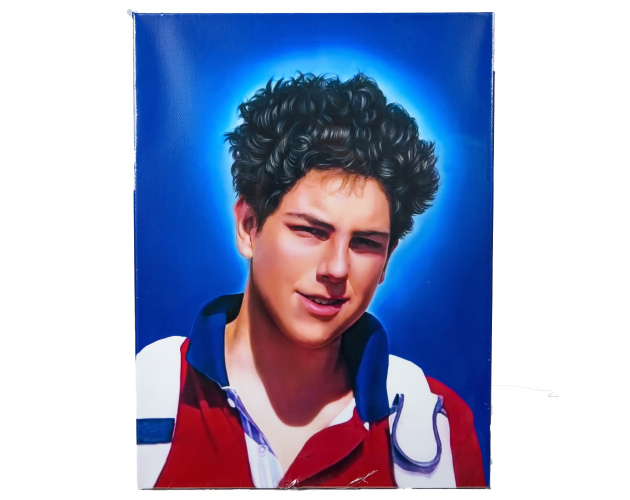 Obraz Carlo Acutis w antyramie, format 30 x 40 cm