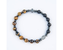 Różaniec Bransoletka Podwójna Tygrysie Oko Onyx