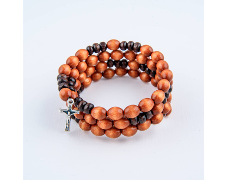 Różaniec Bransoletka Cała Drewno Ruda