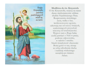 Obrazki z patronem kierowców świętym Krzysztofem